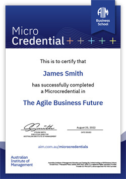 AIM Business School Microcredential in The Agile Business Future