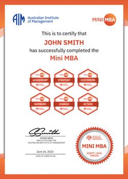 AIM Mini MBA Certificate